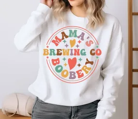 Brewing Co Sweatshirt, Funny Breast Feeding Crewneck Sweatshirt, Mama's Boobery Pullover, New Mom Sweatshirt, Mother's Day Sweatshirt