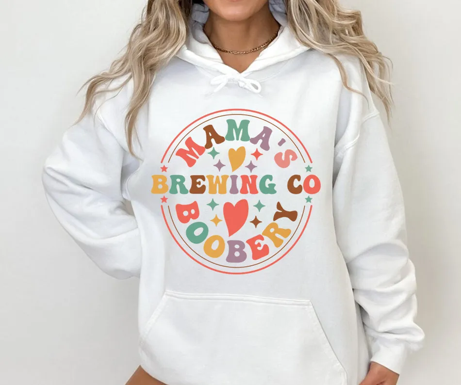 Brewing Co Sweatshirt, Funny Breast Feeding Crewneck Sweatshirt, Mama's Boobery Pullover, New Mom Sweatshirt, Mother's Day Sweatshirt