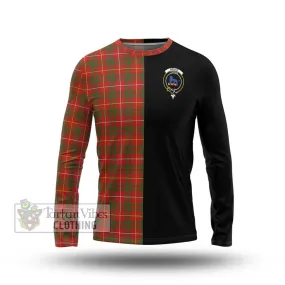 Bruce Modern Tartan Long Sleeve T-Shirt with Family Crest and Half Of Me Style