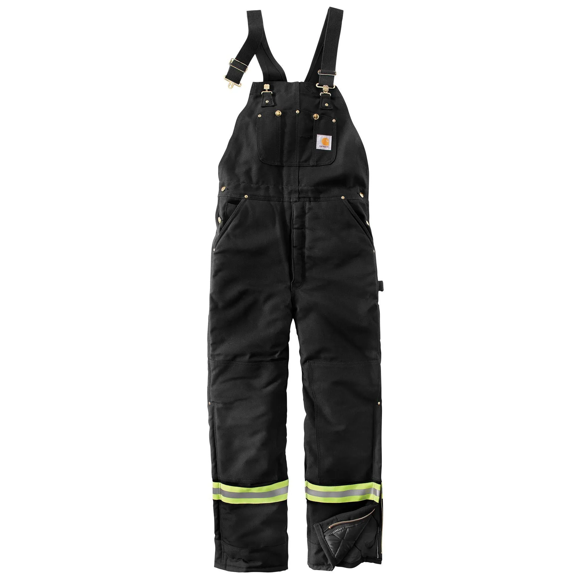 Carhartt HV Striped Duck Bib Lined Overall