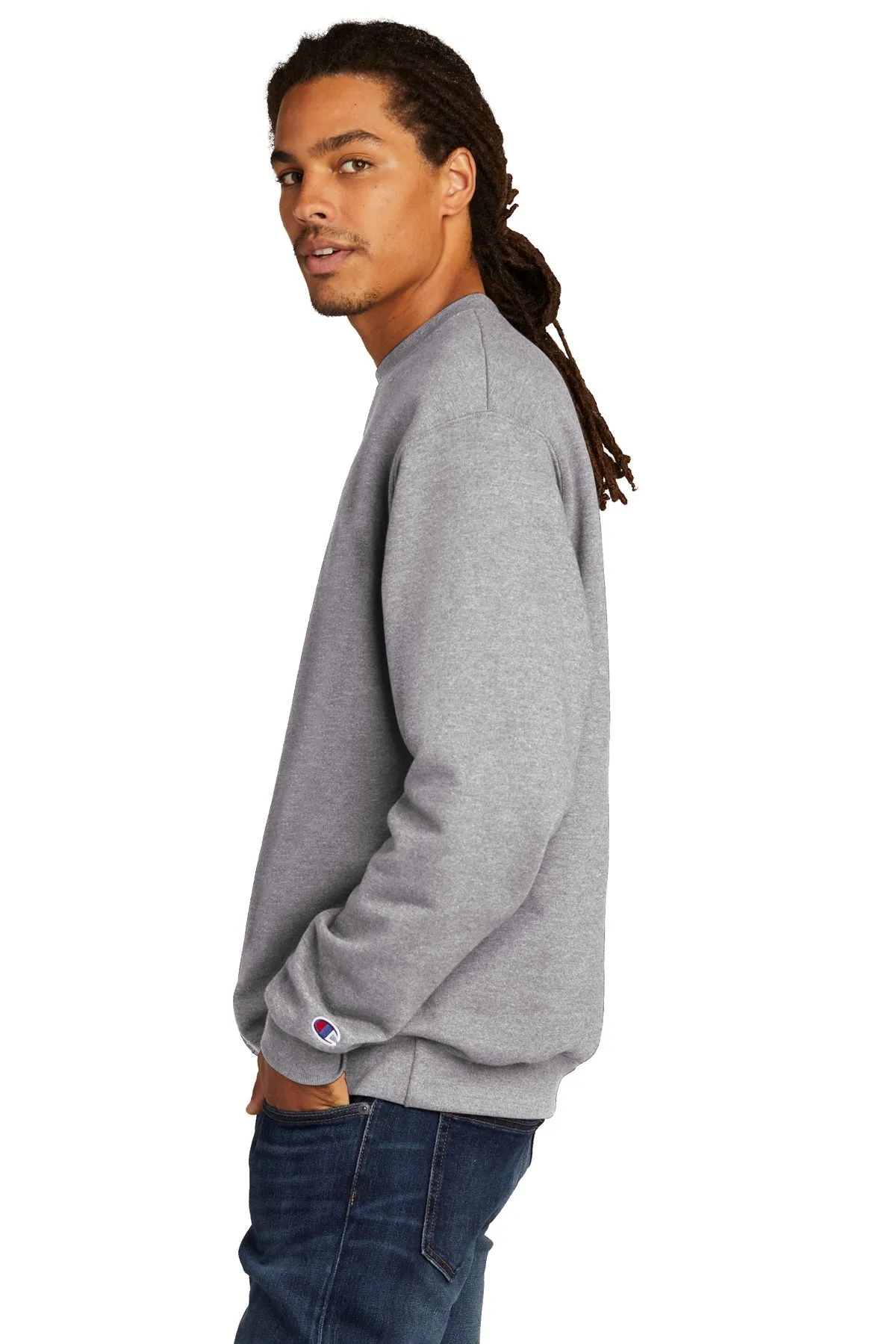 Champion Eco Fleece Crewneck Sweatshirt, Light Steel