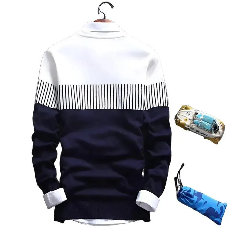 Chic Knitted Striped Winter Sweater