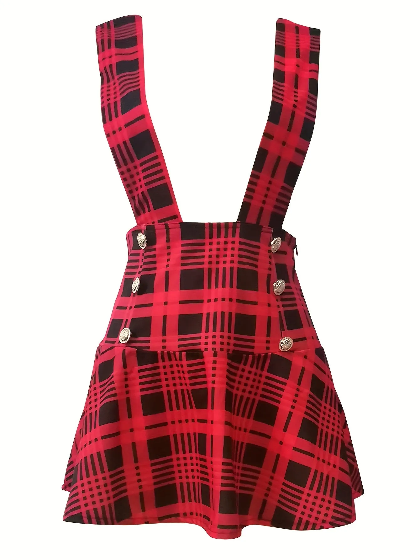 Chic Plaid Overall Skirt Perfect for Spring  Summer