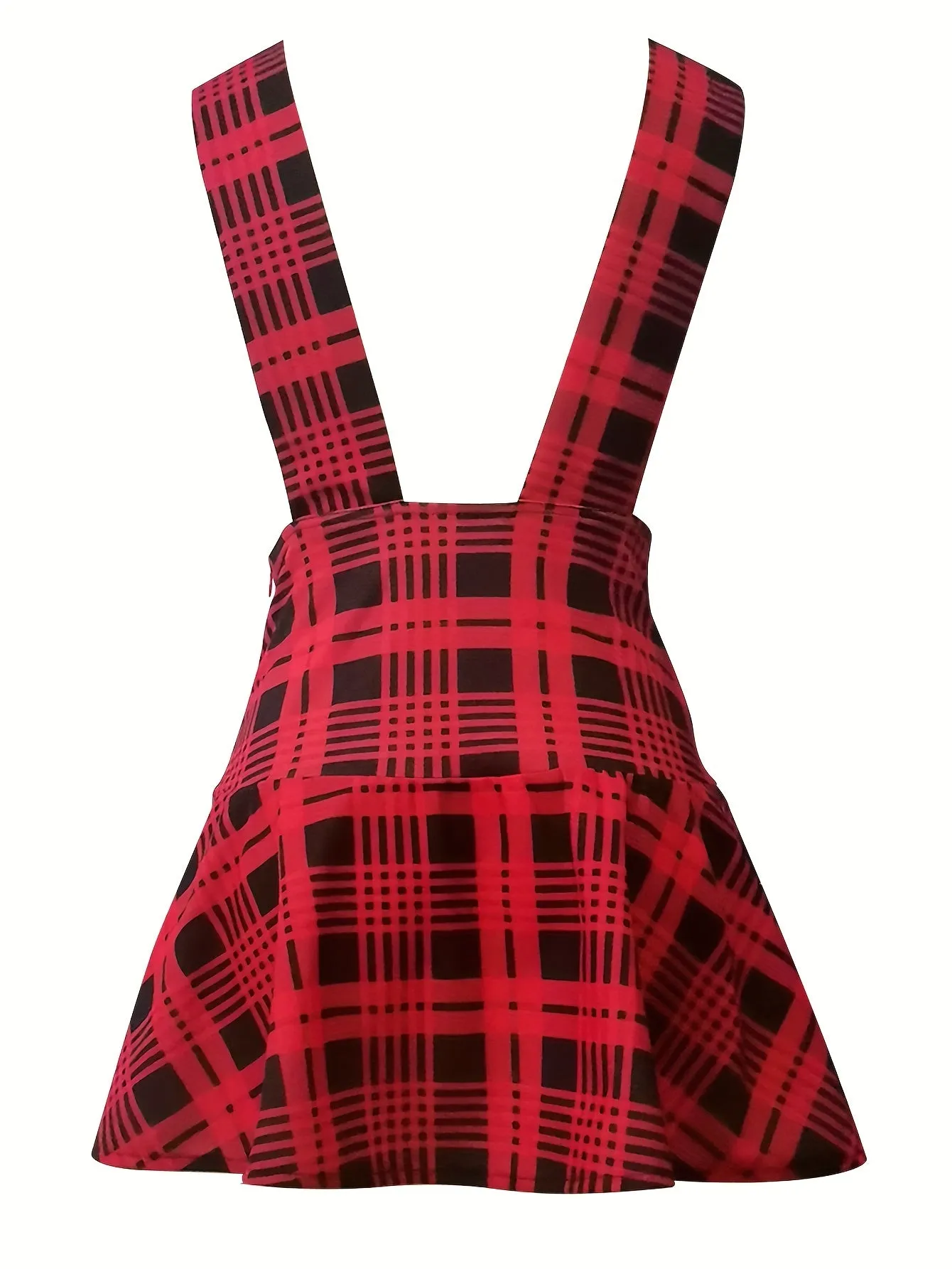 Chic Plaid Overall Skirt Perfect for Spring  Summer