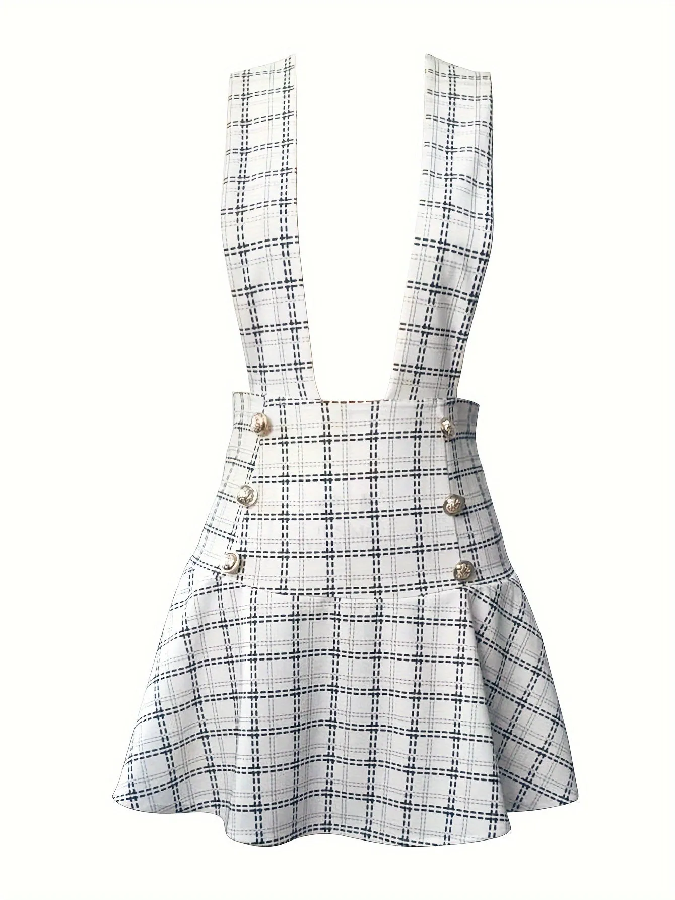 Chic Plaid Overall Skirt Perfect for Spring  Summer