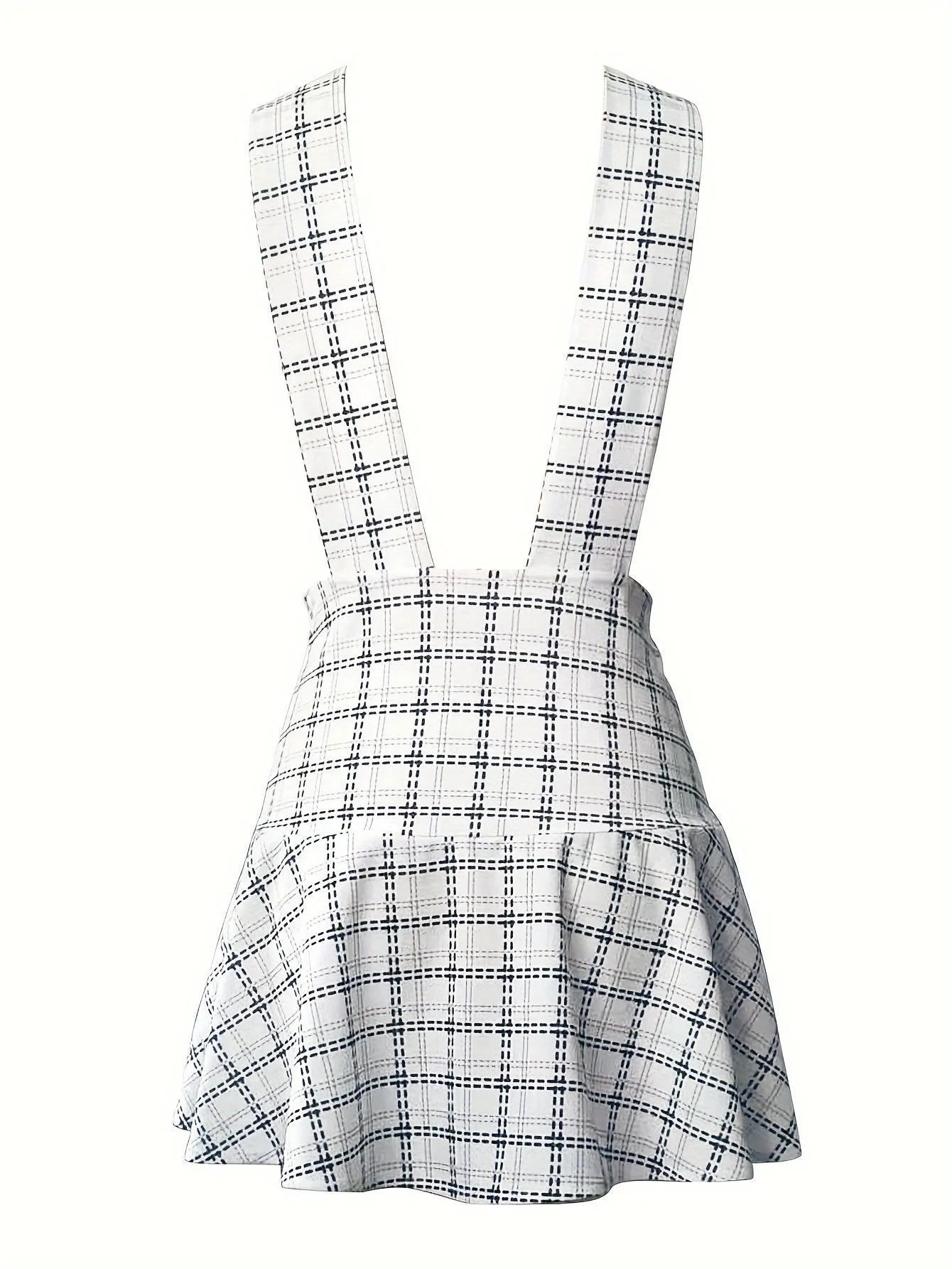 Chic Plaid Overall Skirt Perfect for Spring  Summer