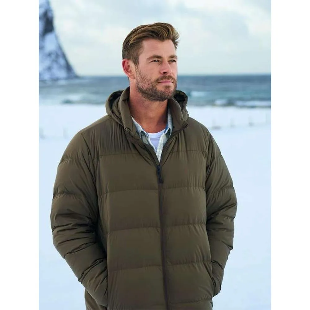 Chris Hemsworth Limitless Cast Green Puffer Jacket