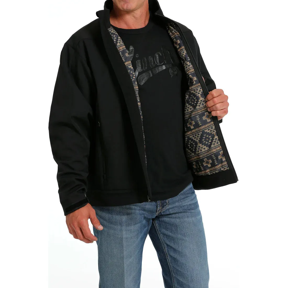 Cinch Men's Black Zip-Up Bonded Jacket