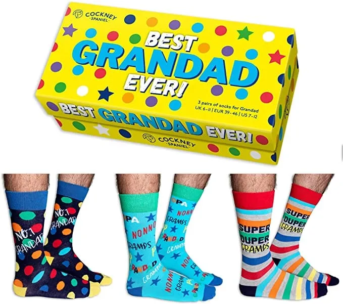 Cockney Spaniel Best Grandad Ever Socks