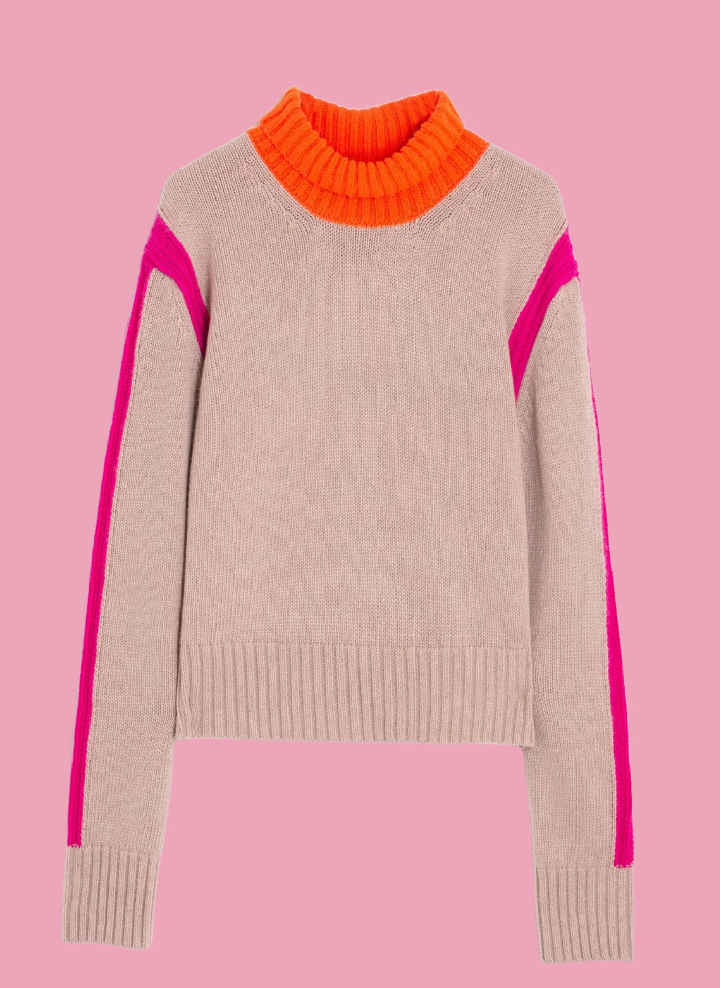 Color Patch Chunky Turtleneck