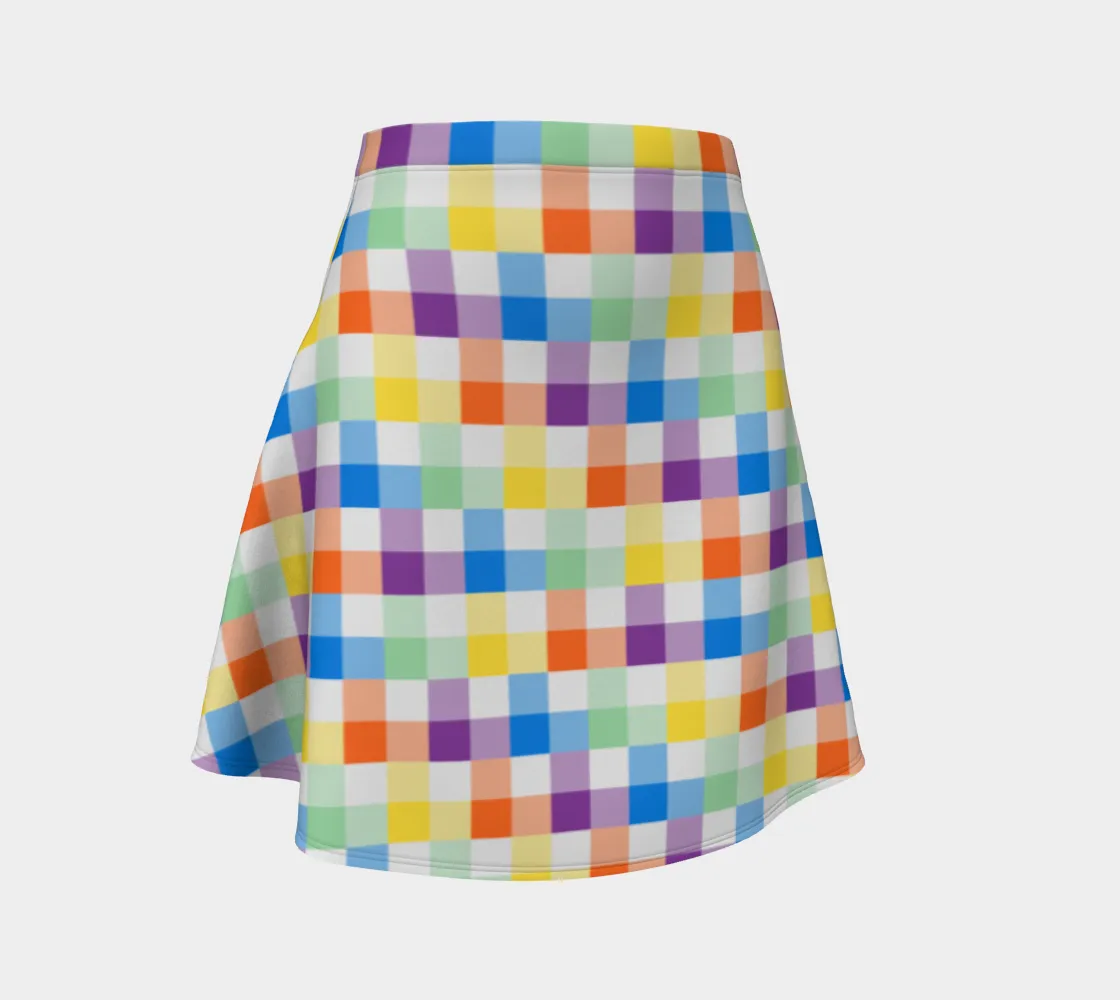 Confetti Pixels Flare Skirt