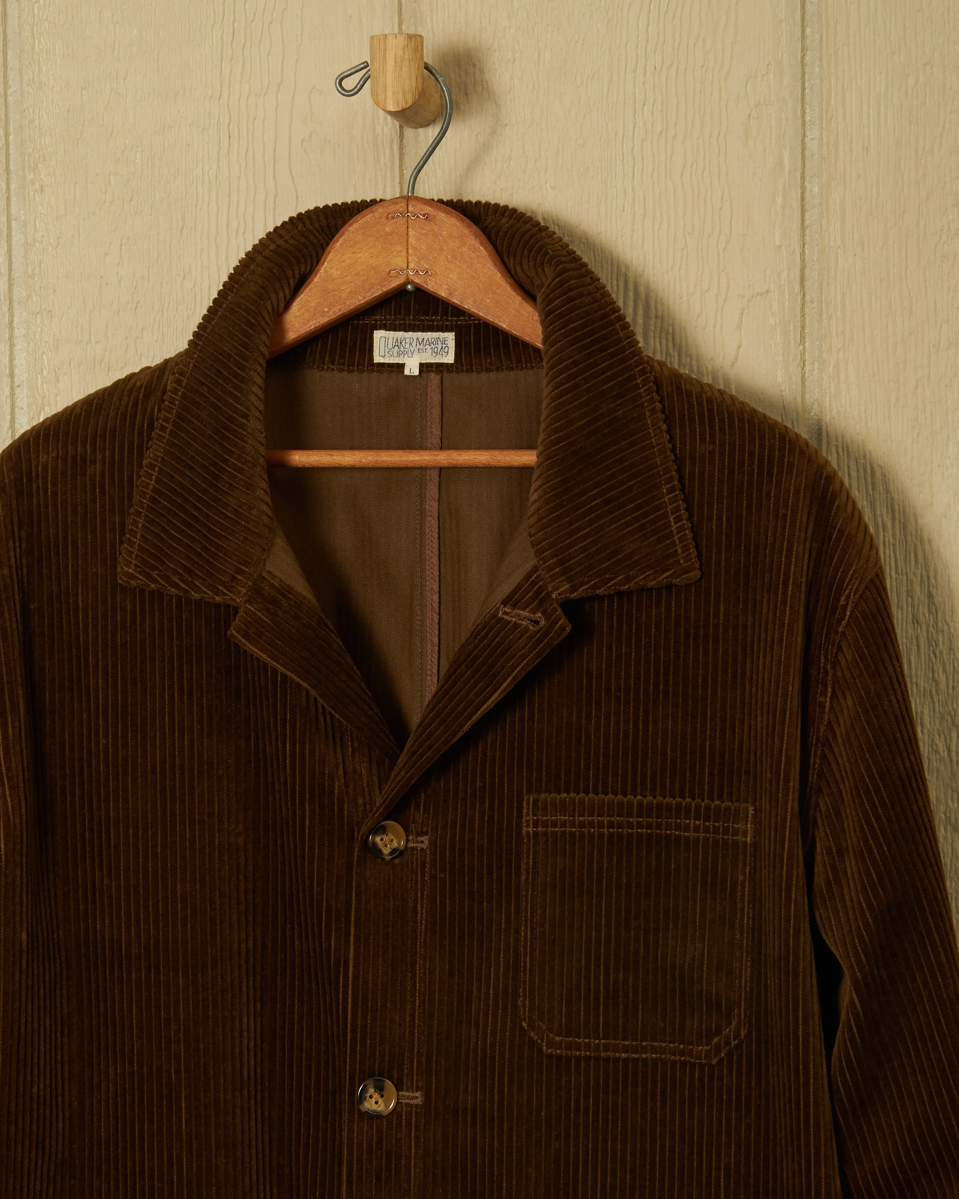 Corduroy French Workman’s Jacket in Chocolate