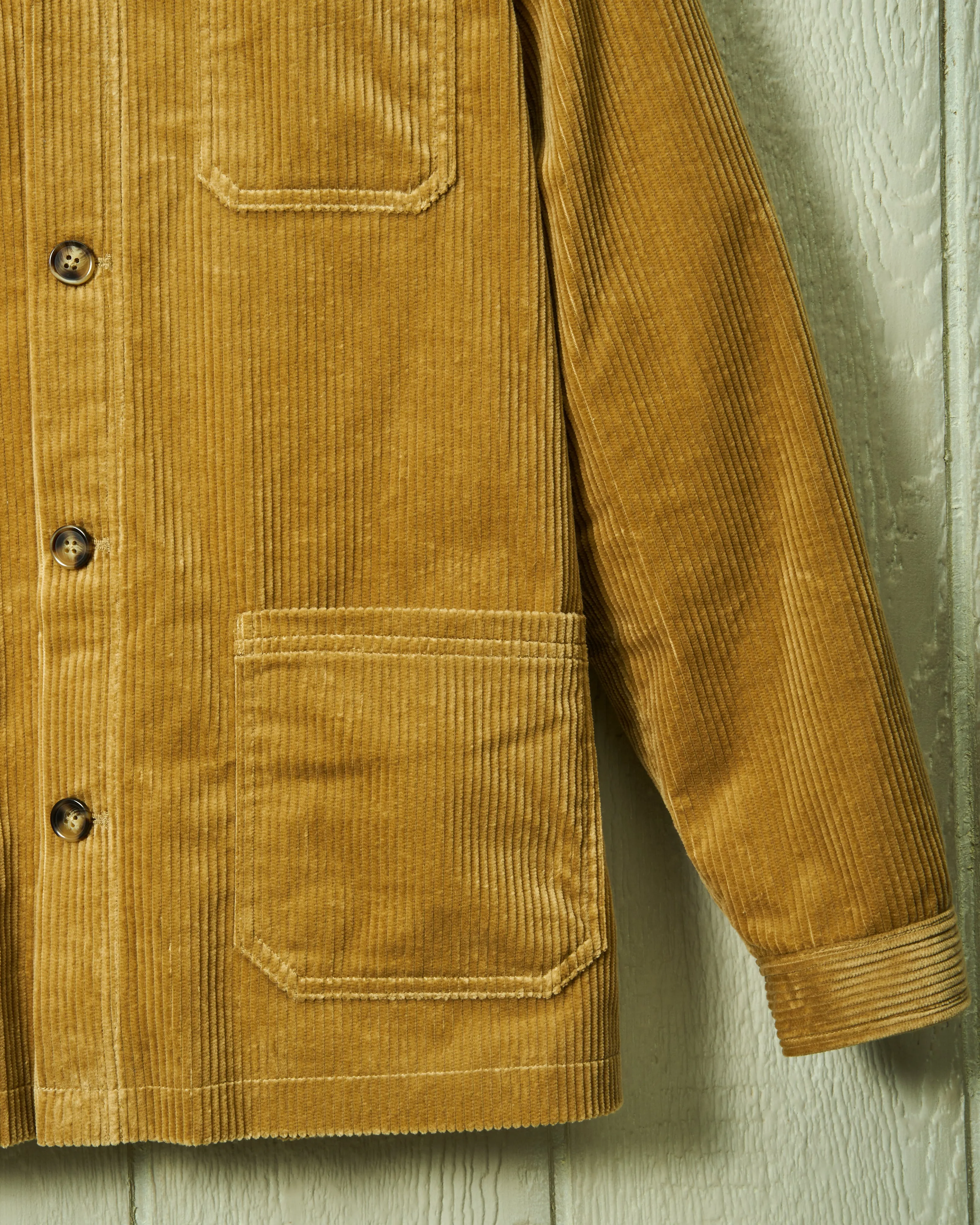 Corduroy French Workman’s Jacket in Wheat