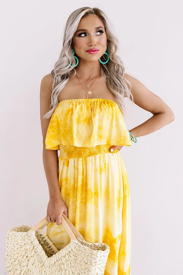 Craving Cabo Tie Dye Maxi In Yellow