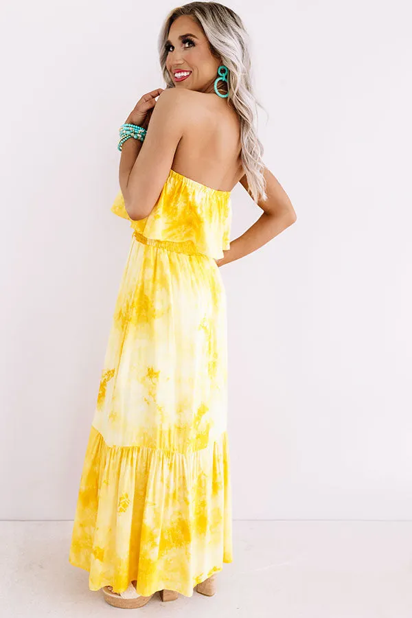 Craving Cabo Tie Dye Maxi In Yellow