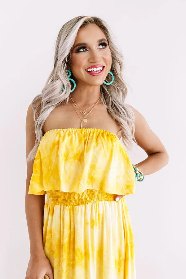 Craving Cabo Tie Dye Maxi In Yellow