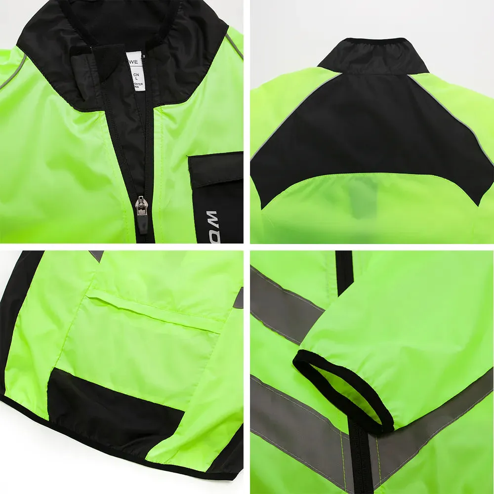 Cycling Rain Jacket High Visibility MultiFunction Jersey Road MTB Bike Bicycle Windproof Quick Dry Rain Coat Windbreaker