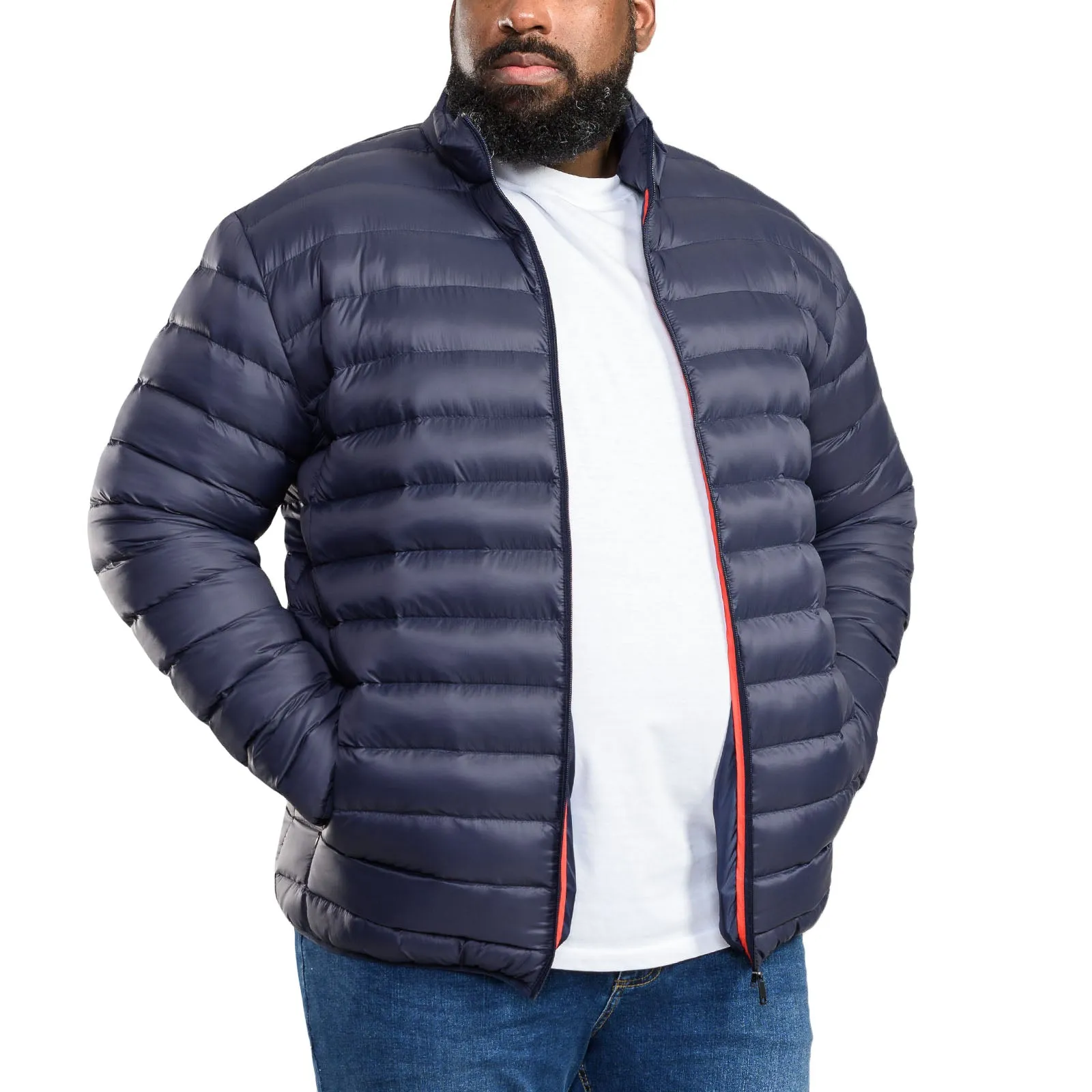 D555 Mens Rowland Big & Tall Puffer Jacket - Navy