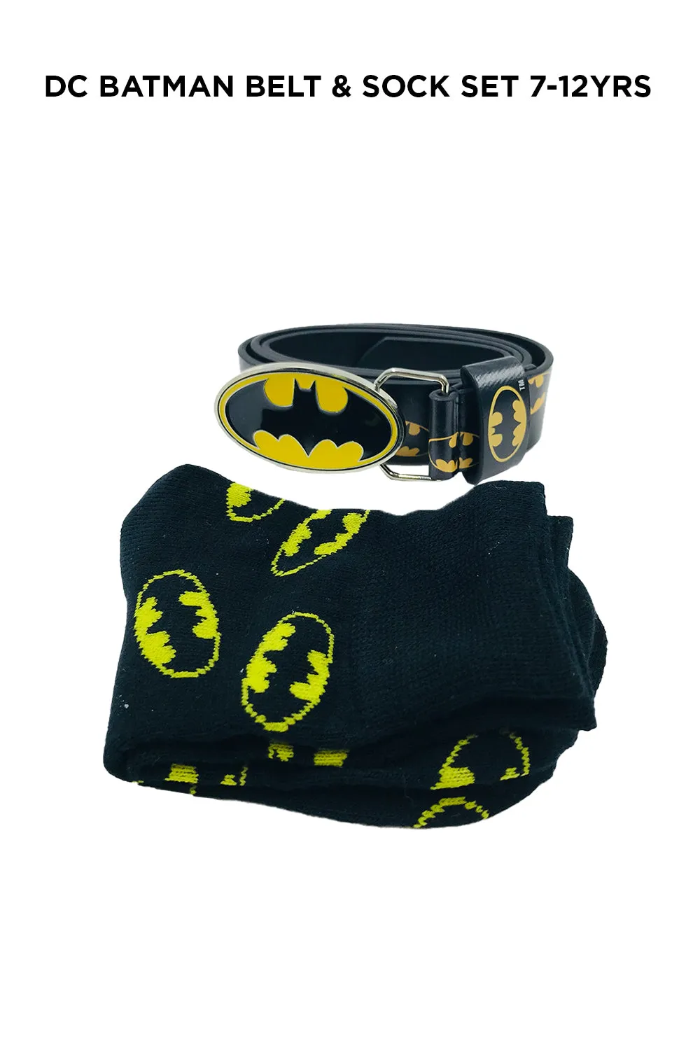 DC Batman Belt & Sock Set 7-12yrs