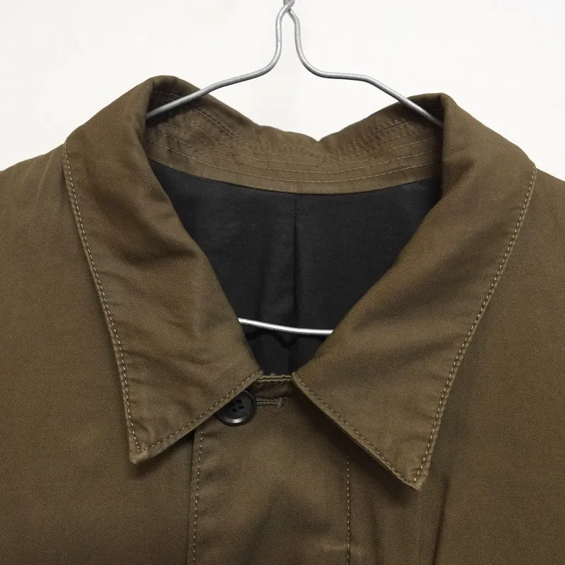 distressed convertible collar coat