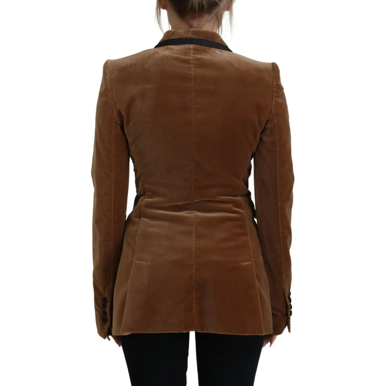 Dolce & Gabbana Elegant Double Breasted Brown Blazer Jacket