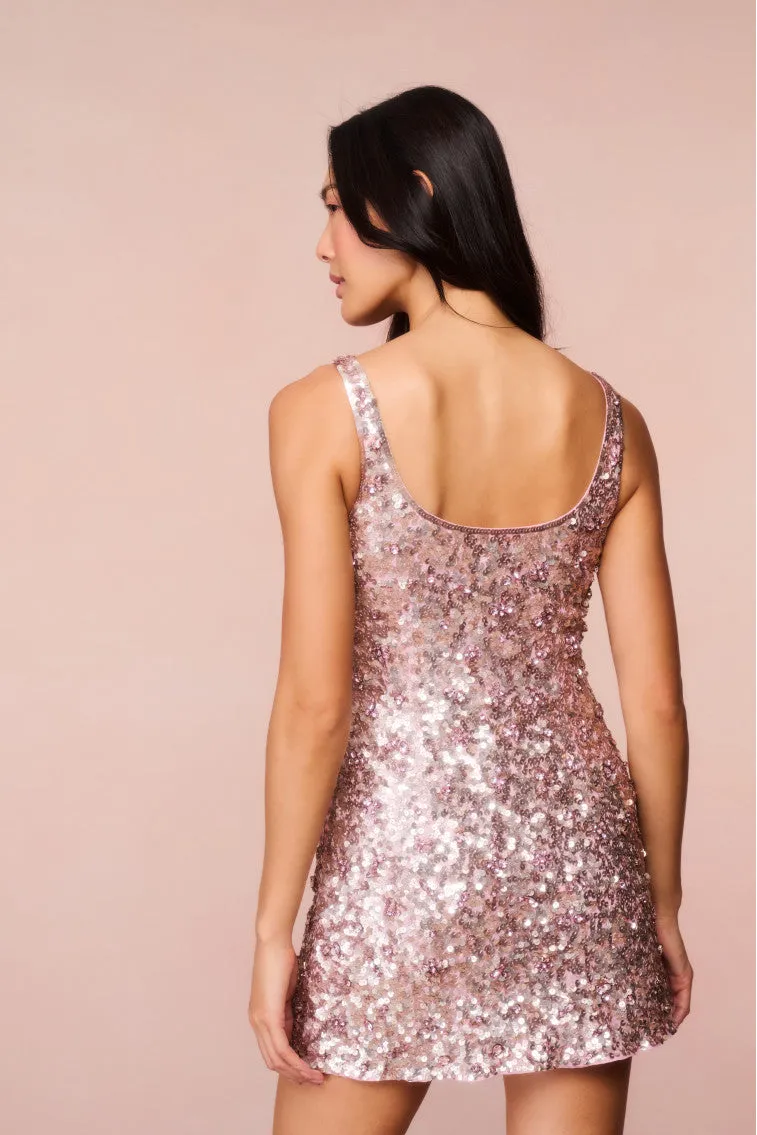 Dorrina Sequined Mini Dress