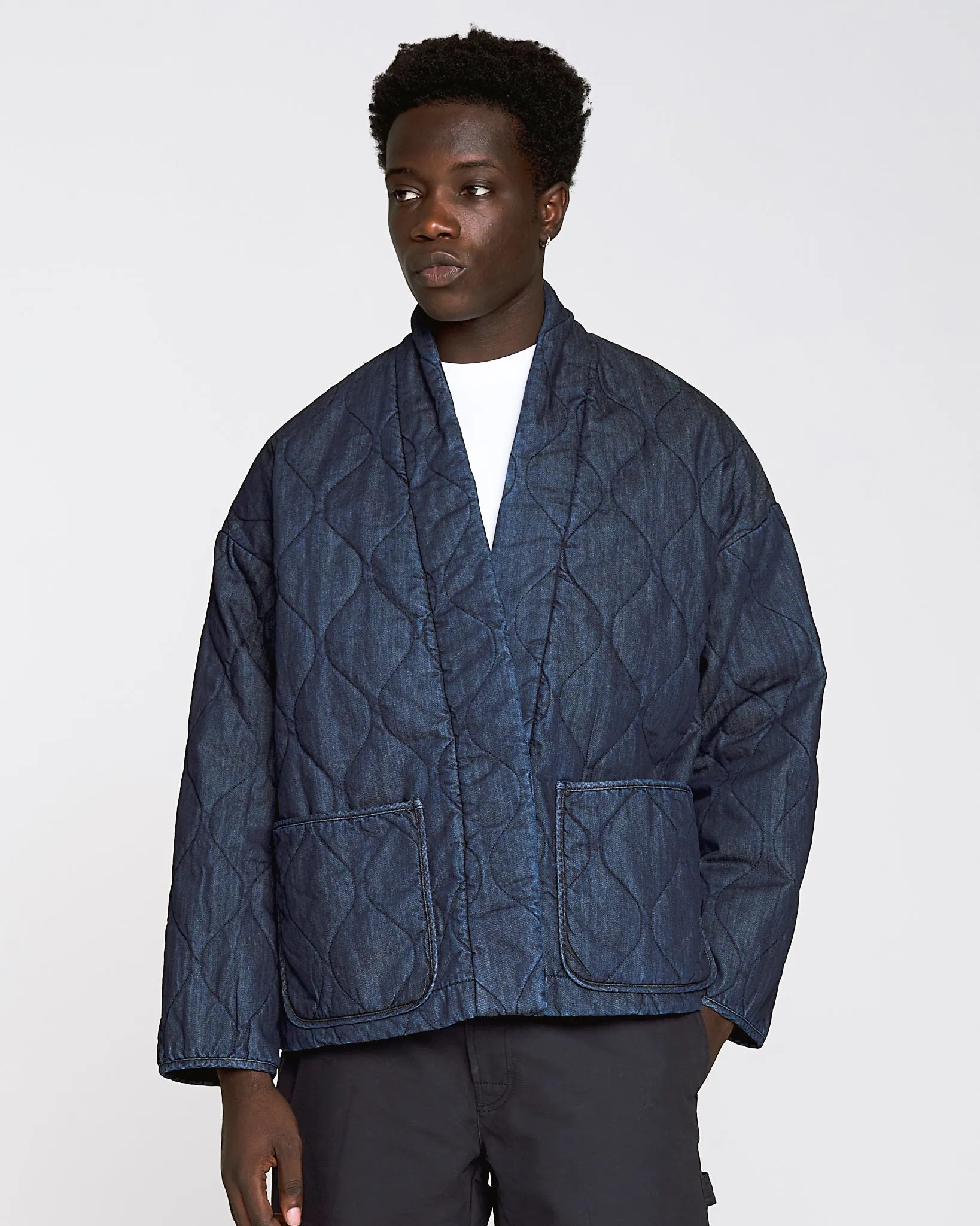 Edo Jacket Quilted Denim Indigo