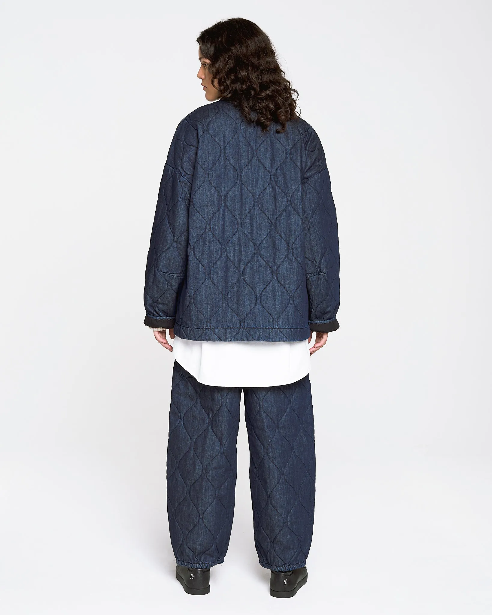 Edo Jacket Quilted Denim Indigo