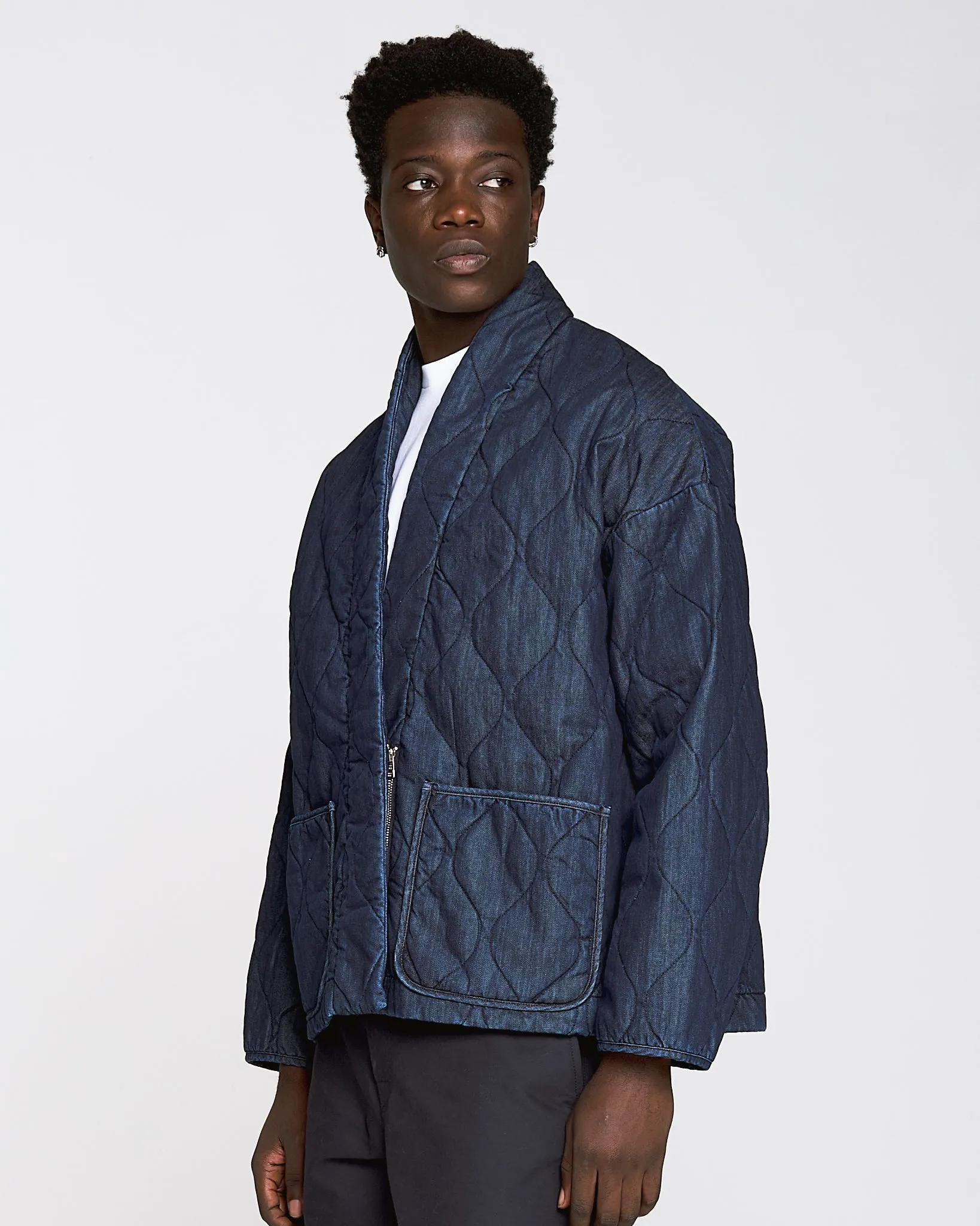 Edo Jacket Quilted Denim Indigo