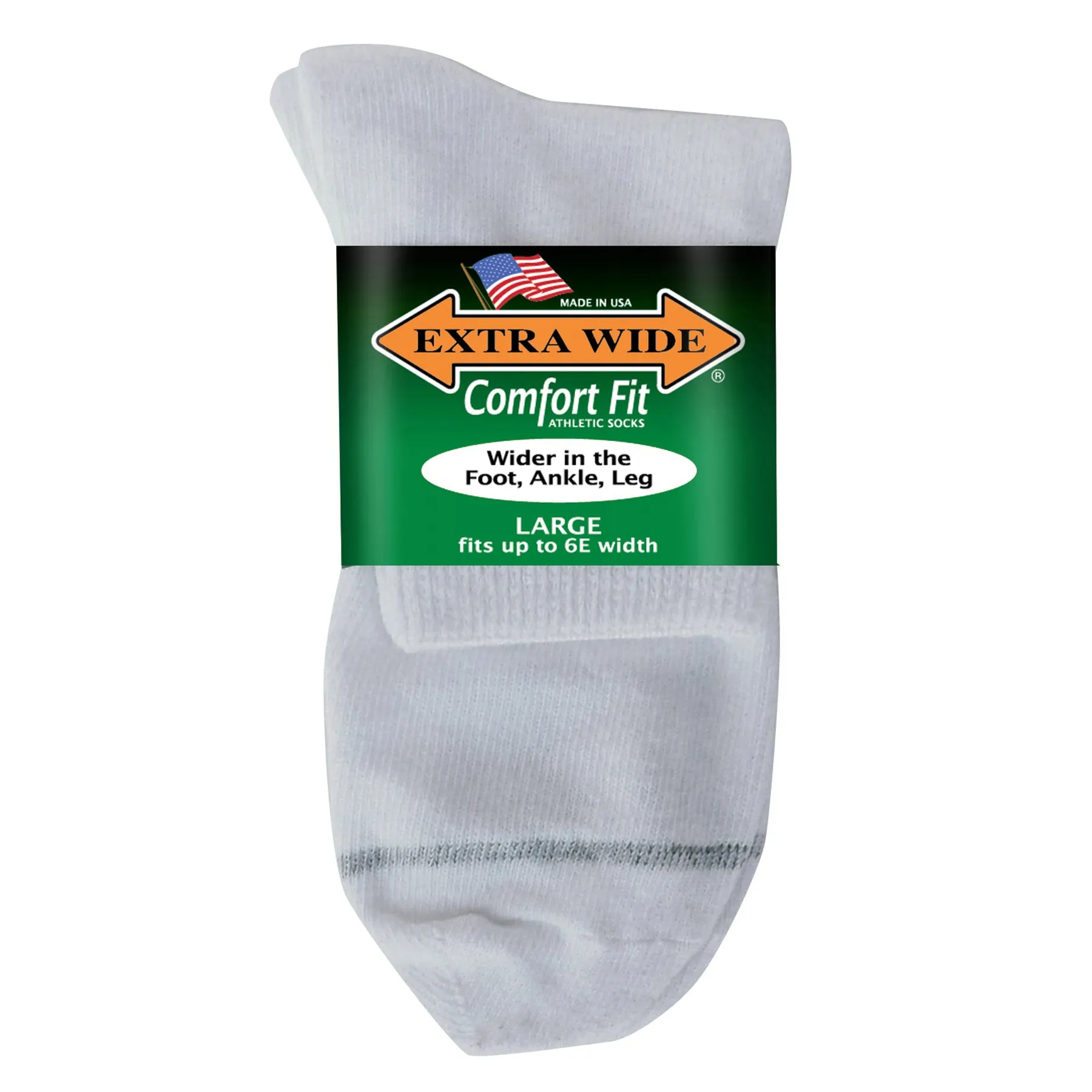 Extra Wide Athletic Quarter Socks