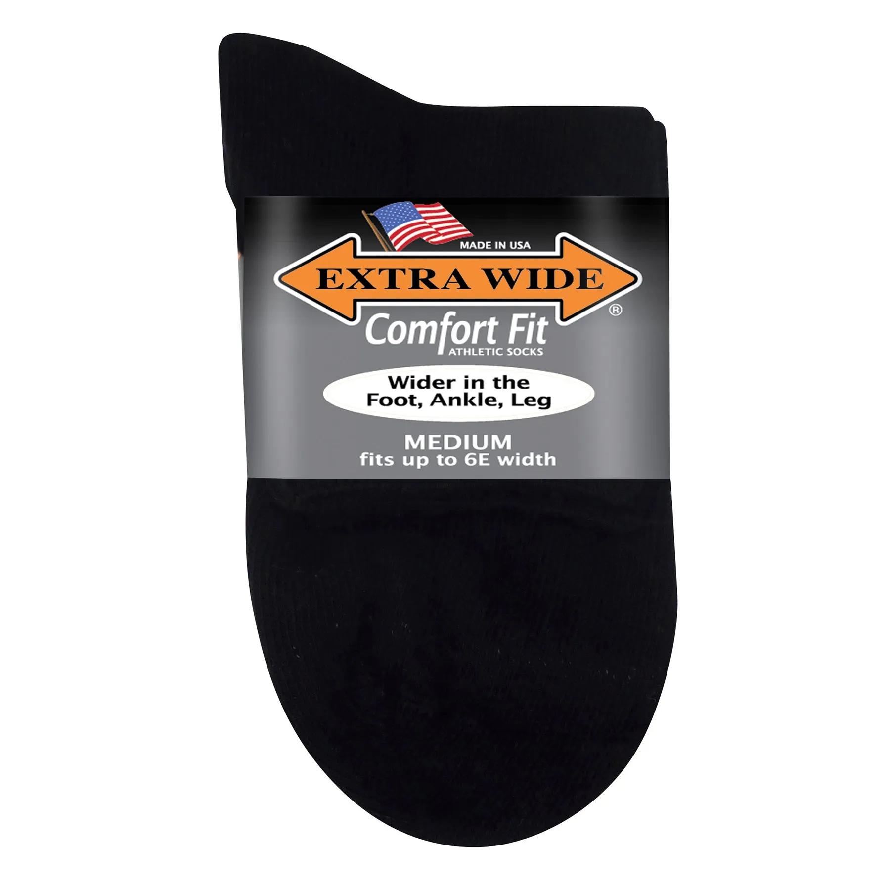 Extra Wide Athletic Quarter Socks