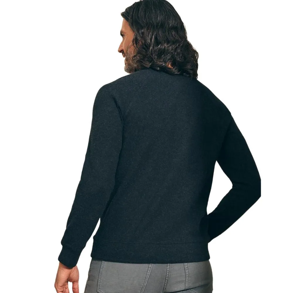 Faherty Men's Legend Sweater Crew - Heathered Black Twill