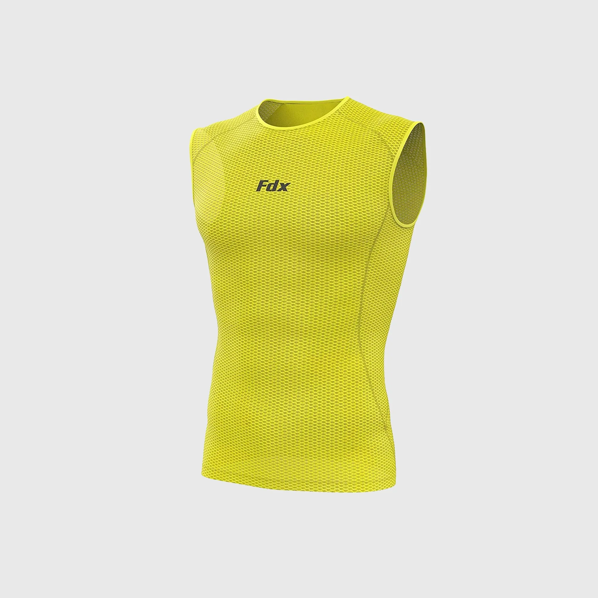 Fdx Aeroform Yellow Men's & Boy's Sleeveless Mesh Summer Cycling Top