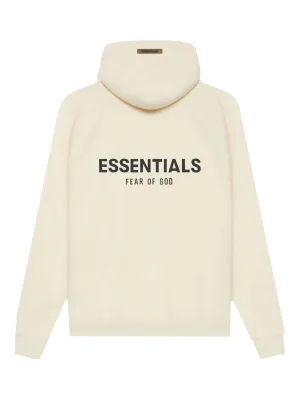 Fear Of God Essentials Back Logo Pullover Hoodie Cream/Buttercream [SS21]