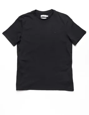 FINAL SALE: Short Sleeve Smooth Cotton Solid Crewneck Tee - Black Beauty