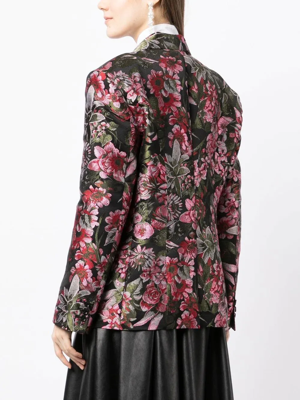 Flower Pattern Jacquard Jacket