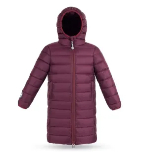 Fluff Down Coat: Burgundy