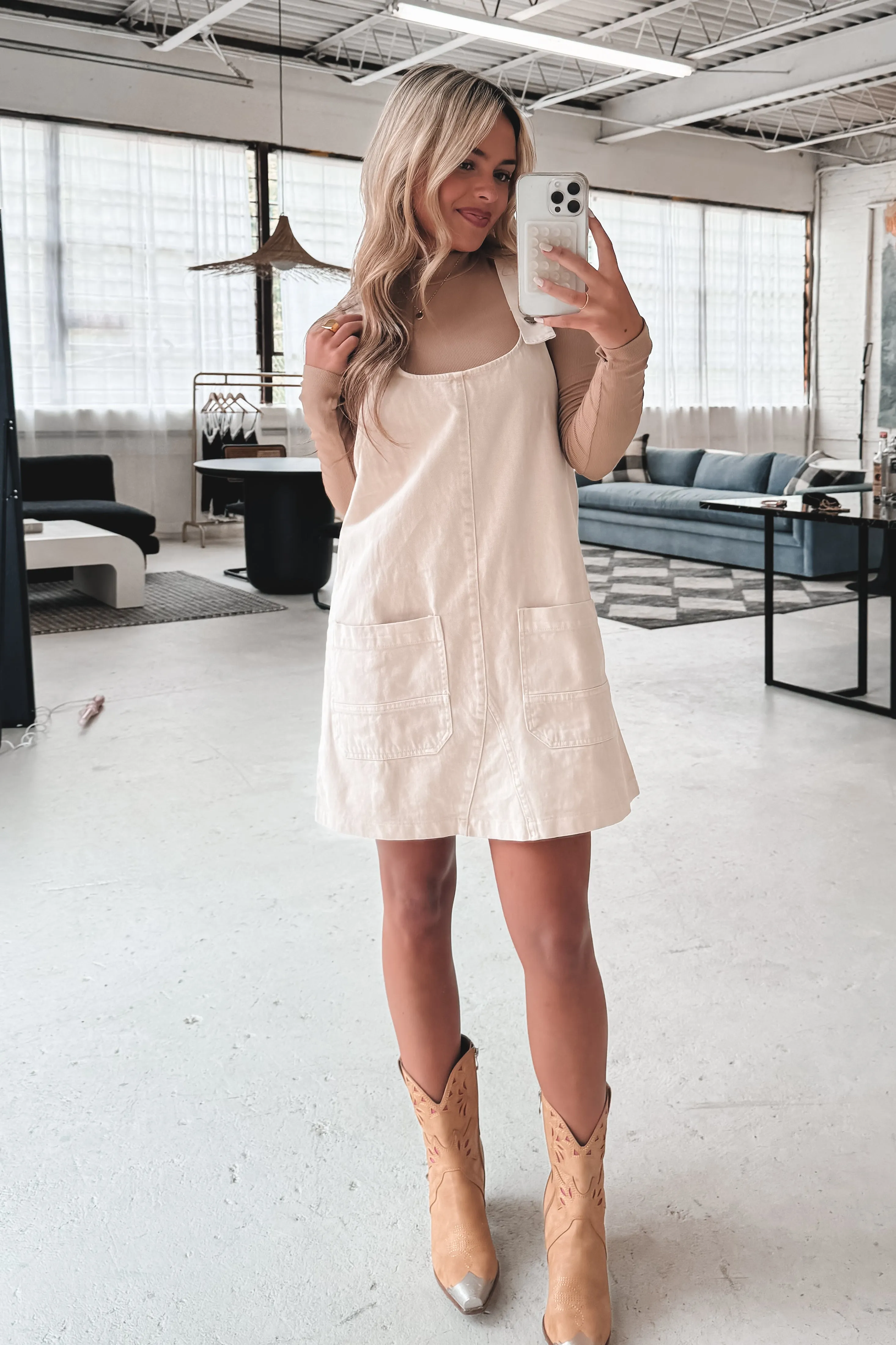 Free As The Wind Overall Mini Dress