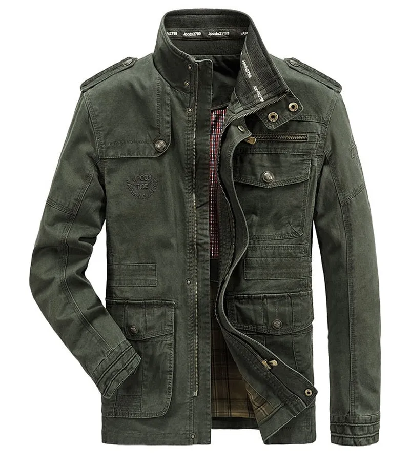 Funki Buys | Jackets | Men's Plus Size Military Cargo Jacket