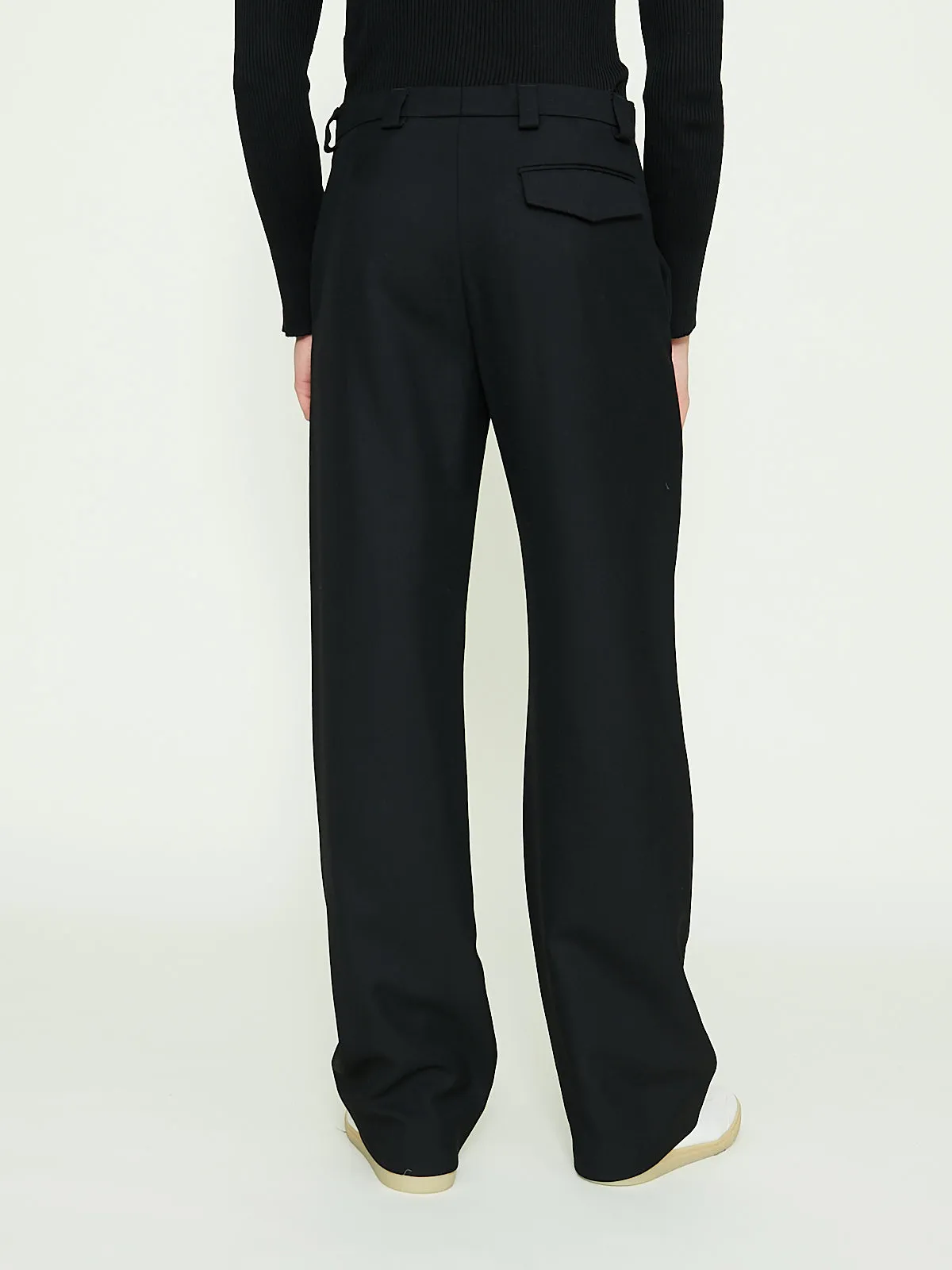 Gabardine Trousers in Black