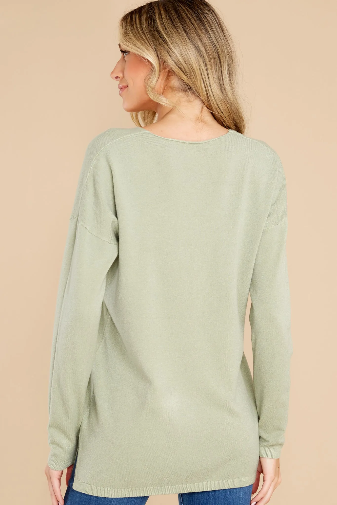 Give It A Rest Fern Green Sweater