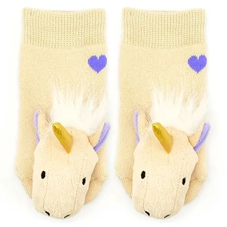 Golden Unicorn Boogie toes Rattle Sock 1-2Y*