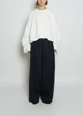 Hannett Cotton Terry Sweater  — White