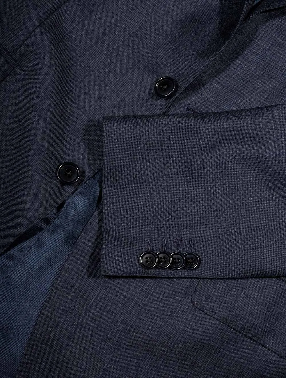 Heritage Collection Check Grey Suit Blue