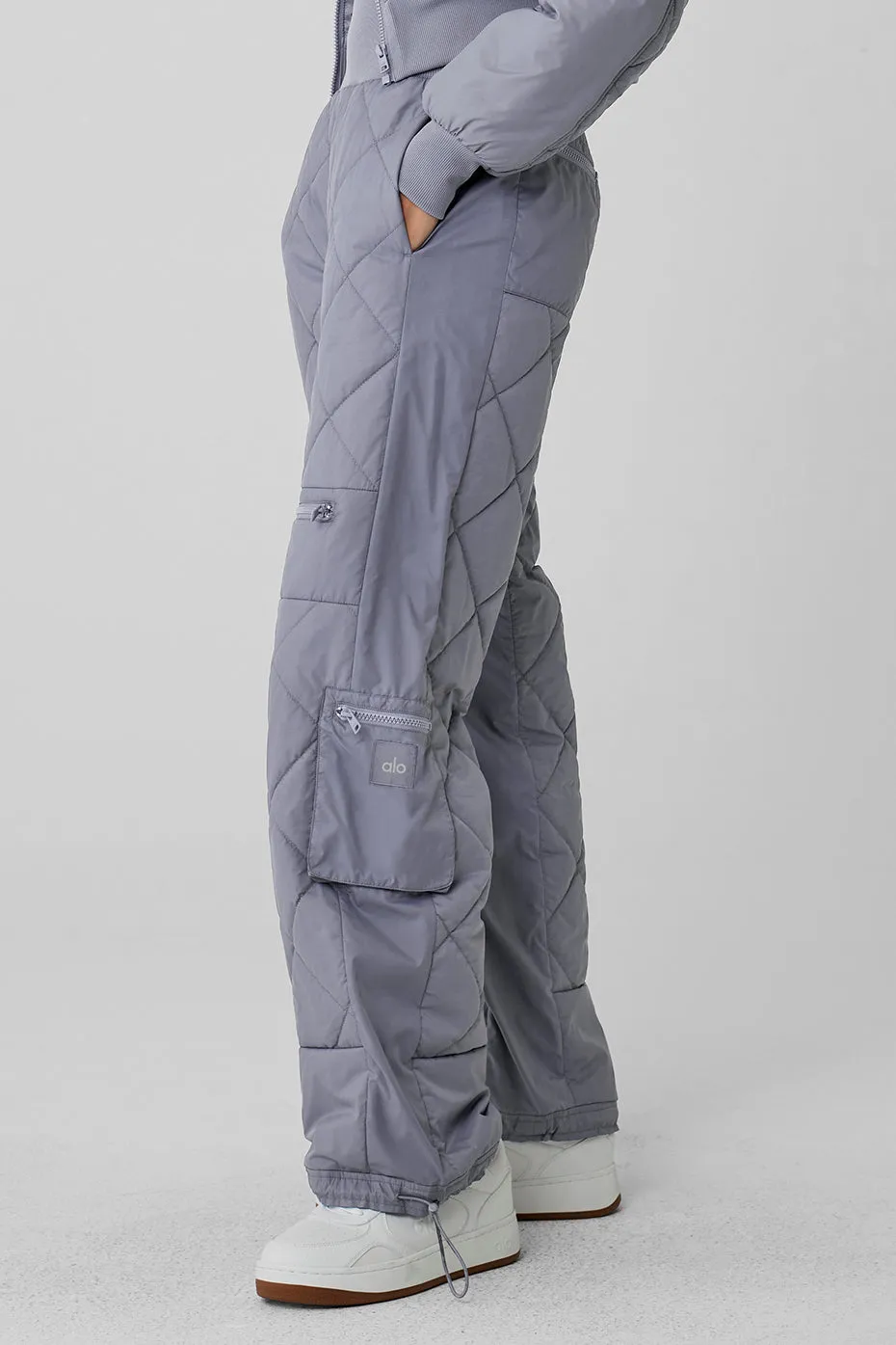 High-Waist Snowrider Puffer Pant - Fog