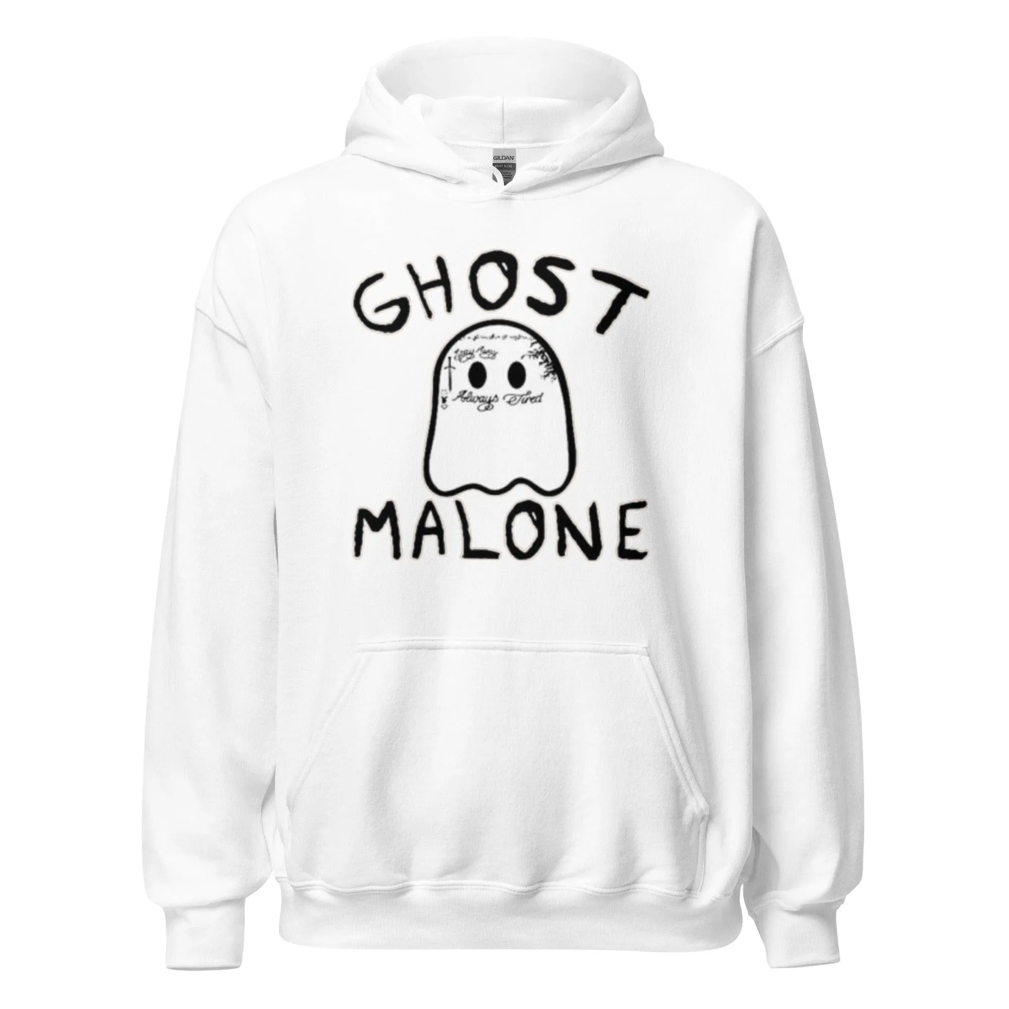 Horror Hoodie Ghost Malone Blended Cotton Midweight Unisex Pullover