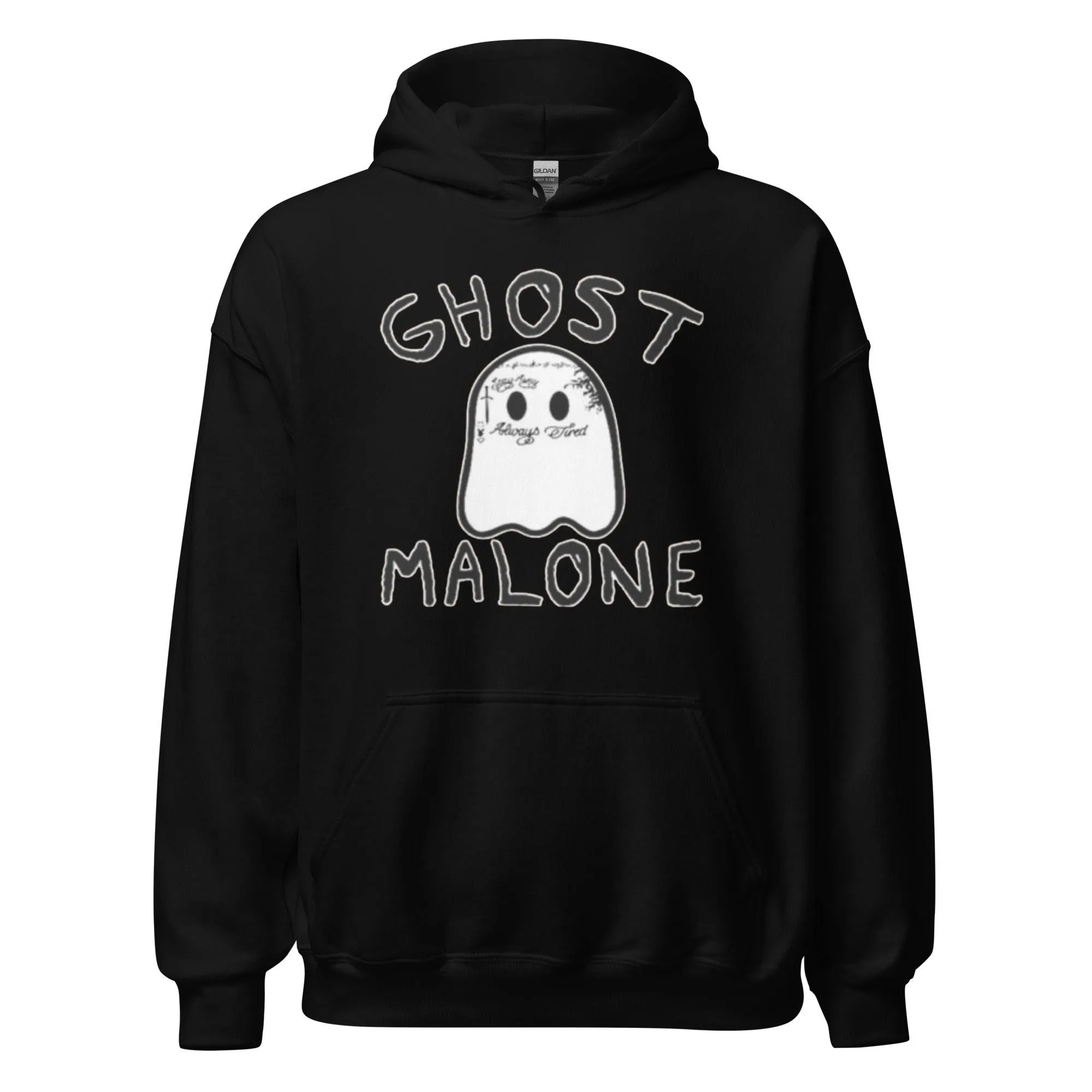 Horror Hoodie Ghost Malone Blended Cotton Midweight Unisex Pullover