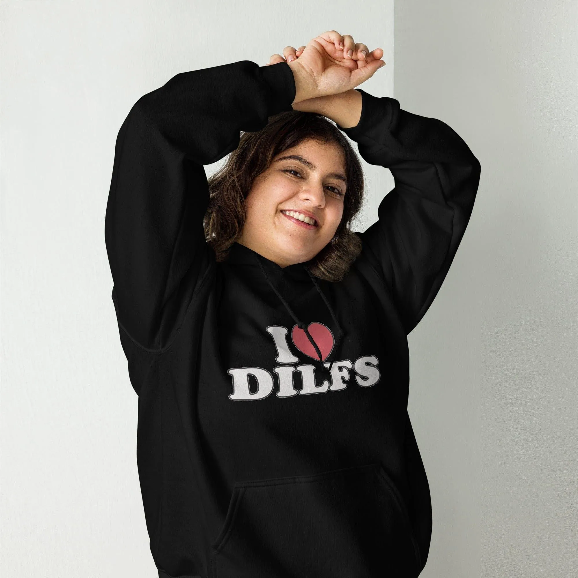 I Love Dilfs Hoodie Soft Style Mid Weight Unisex Pullover