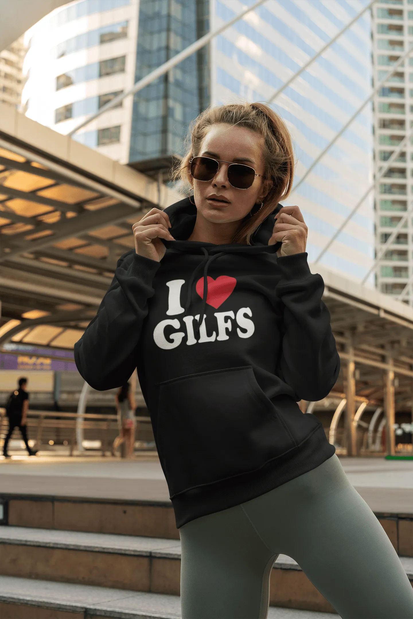 I Love Gilfs Hoodie Ultra Soft Blended Cotton Midweight Pullover