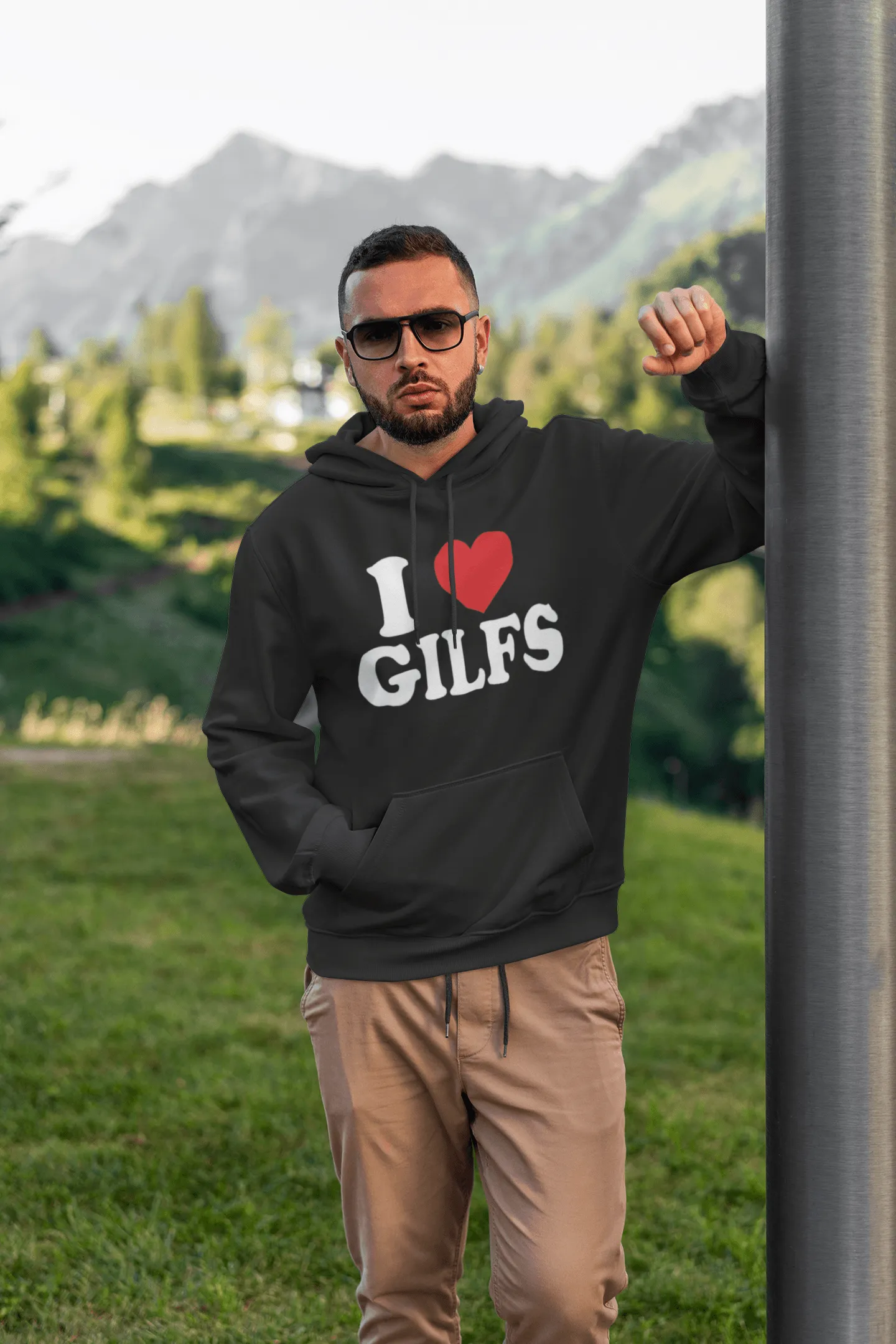 I Love Gilfs Hoodie Ultra Soft Blended Cotton Midweight Pullover